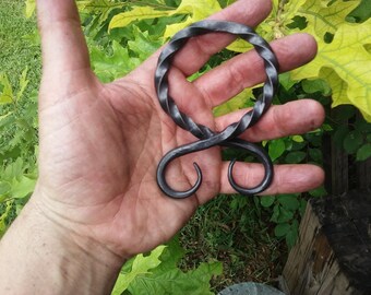 Hand forged blackend Light Troll Cross belt buckle