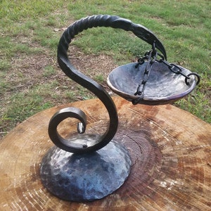 Hand Forged Hanging Raven Bowl