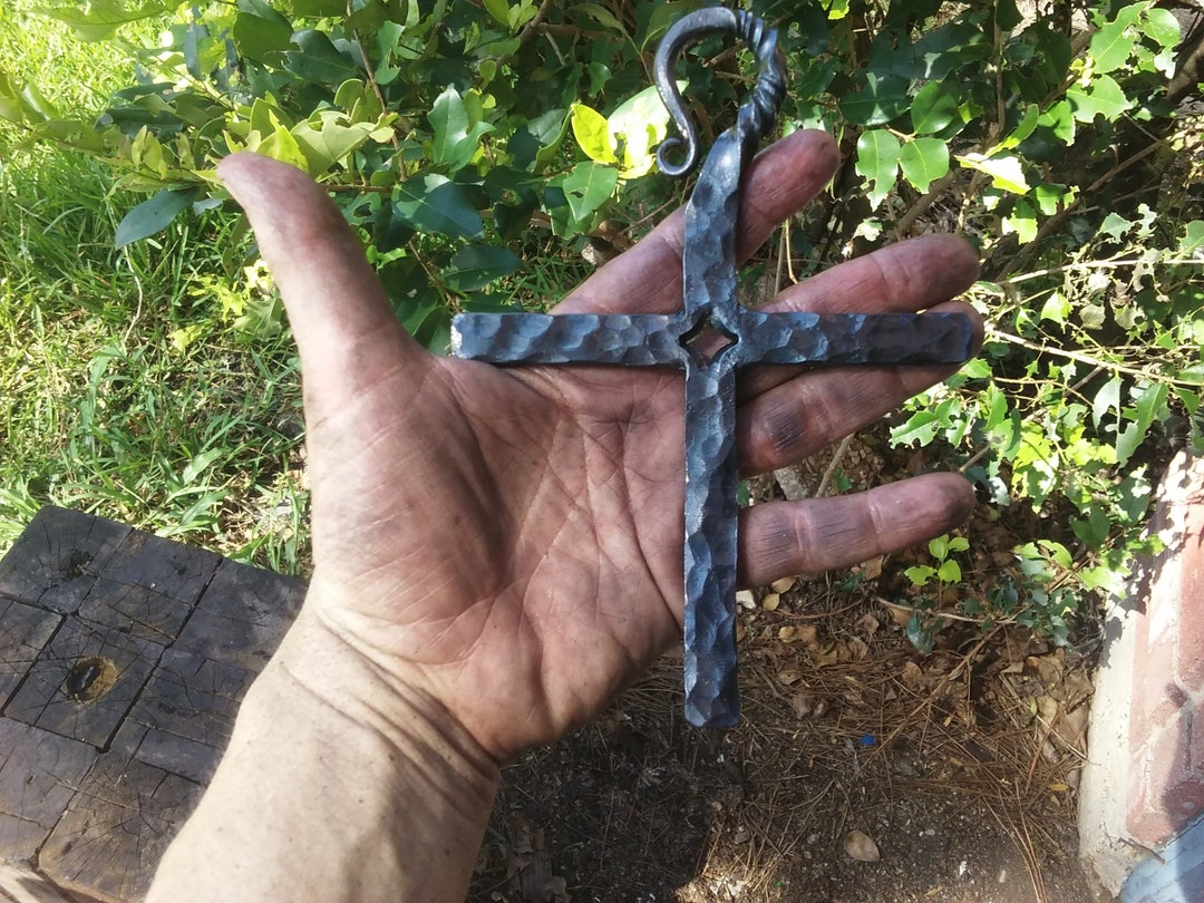 Hand Forged Shepherd's Hook Backsmith's Cross - Etsy