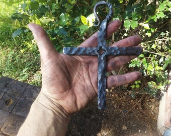 Hand Forged Shepherd's Hook Backsmith's Cross