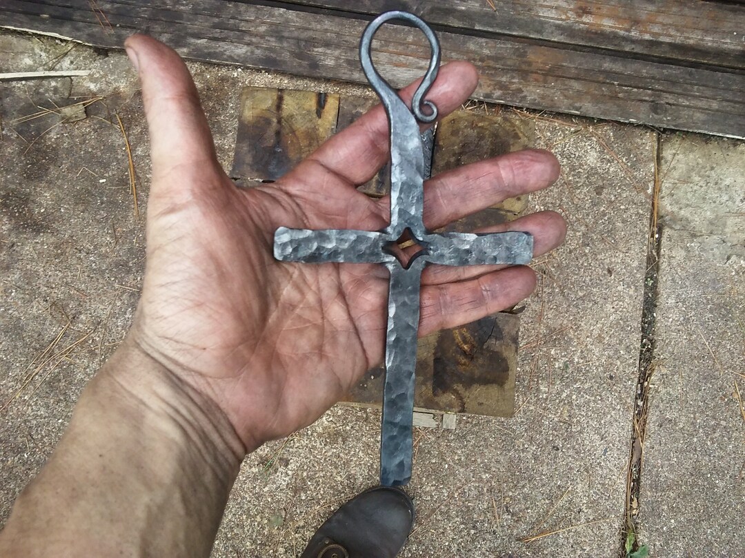 Hand Forged Shepherd's Hook Backsmith's Cross - Etsy