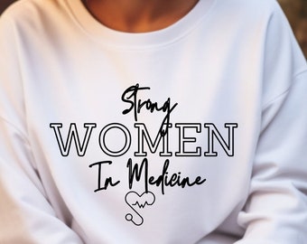 Sudadera "Mujeres en Medicina": Regalo para estudiantes de medicina, graduadas de la facultad de medicina, sudadera con capucha para médicos