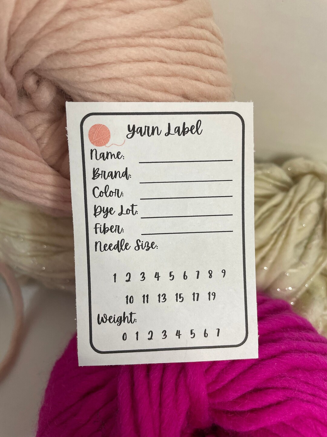 Yarn Label Pattern Yarn Labels for Getting Your Crafting Era Organized. - Etsy