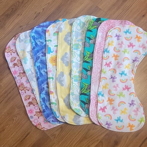 mix and match burp cloths. Multiple fabric choices