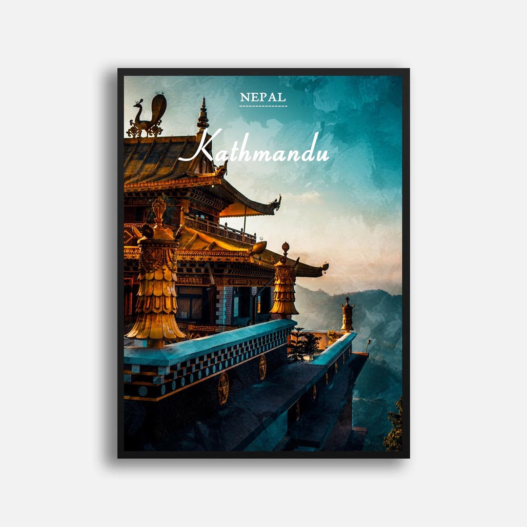 Nepal Kathmandu Poster, Nepal Digital Download Prints, Cool Wall Decor