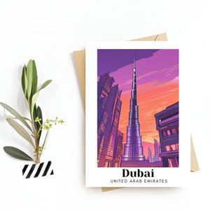 Digitaldruck Dubai, VAE Reisepostkarte - Grußkarte - Kultige Wahrzeichen - Perfektes Souvenir oder Geschenk für Reisende
