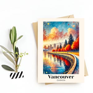Vancouver, Canada Travel Card, HD Wall Art – Stanley Park Print, Download digital – A lembrança de viagem perfeita ou presente para viajantes