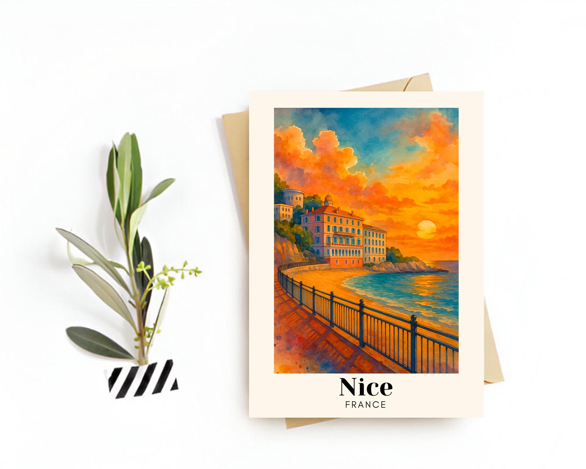Carte Postale PLM – Reproduction – Nice – Publicité Vintage – Occasion