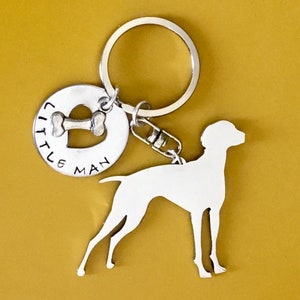 Vizsla Custom Keychain. Personalized with up to three dog’s names. memorial