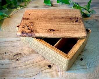 Handmade white oak gift box, keepsake box, “organic series”