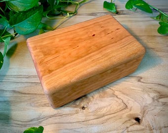 Handmade cherry gift box, keepsake box, “organic series”