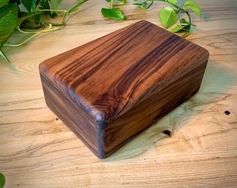 Handmade walnut gift box, keepsake box, “organic series”