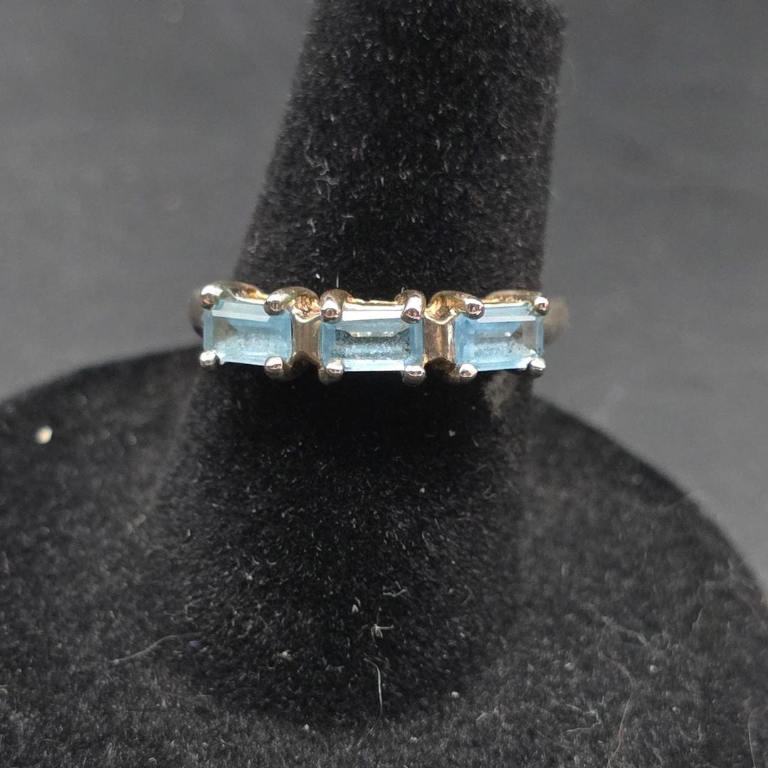 Sterling Silver Blue Spinel Ring 925 HAN Thailand Blue Gemstone - Etsy