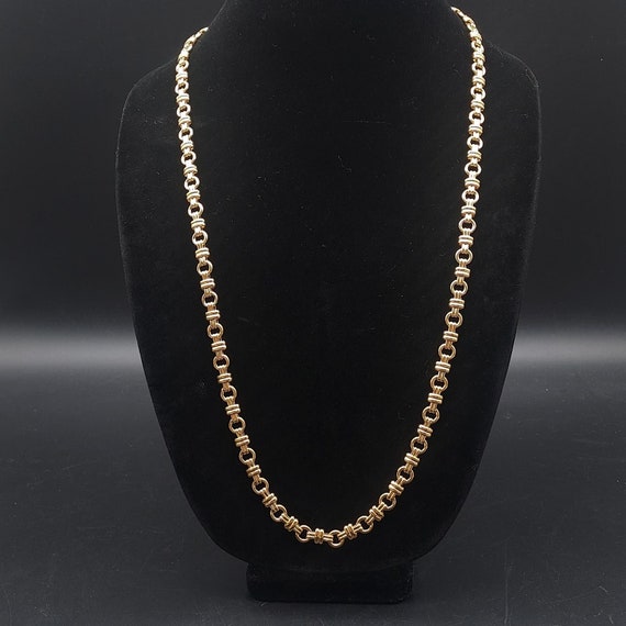 Trifari Gold Tone Chain Link Necklace Vintage Sig… - image 1