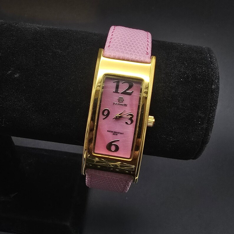 Women's Pastorelli by Invicta Watch Pink Gold Tone Rectangle In Box image 7
