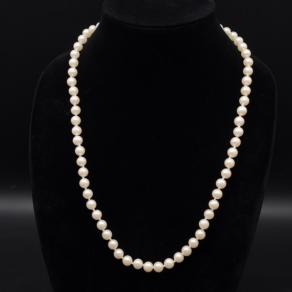 Monet 24 Inch Faux Pearl Necklace Cream Off White… - image 1