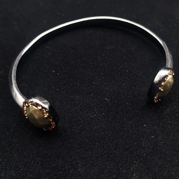 House of Harlow 1960 Cuff Bracelet Two Tone Silver Tone - Etsy