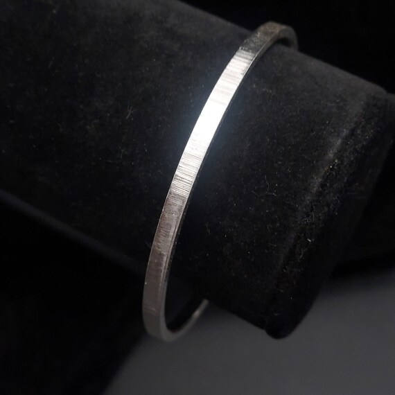 Vintage Monet Silver Tone Bangle Bracelet Costume… - image 6