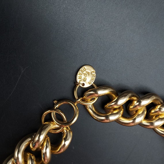 Erwin Pearl Chunky Gold Tone Chain Link Necklace … - image 6