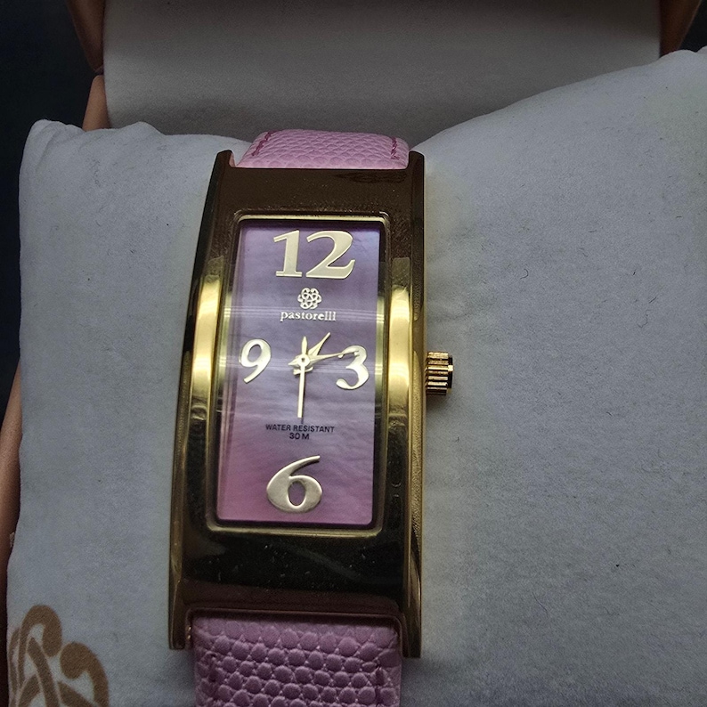 Women's Pastorelli by Invicta Watch Pink Gold Tone Rectangle In Box image 9