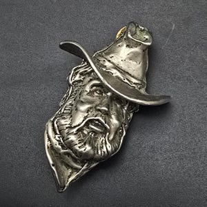 Western Cow Boy Pin Heavy Vintage Southern Man in Hat