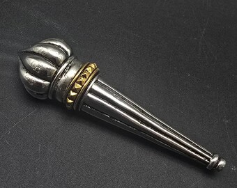 Silver Tone Torch Brooch Liberty Vintage Costume Jewelry