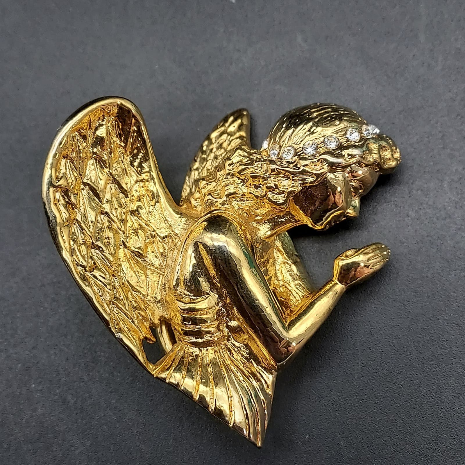 Broche Vintage Signée Ultra Angel - Spilla Angelo Rare - Occasion - Pièce Unique à Collectionner