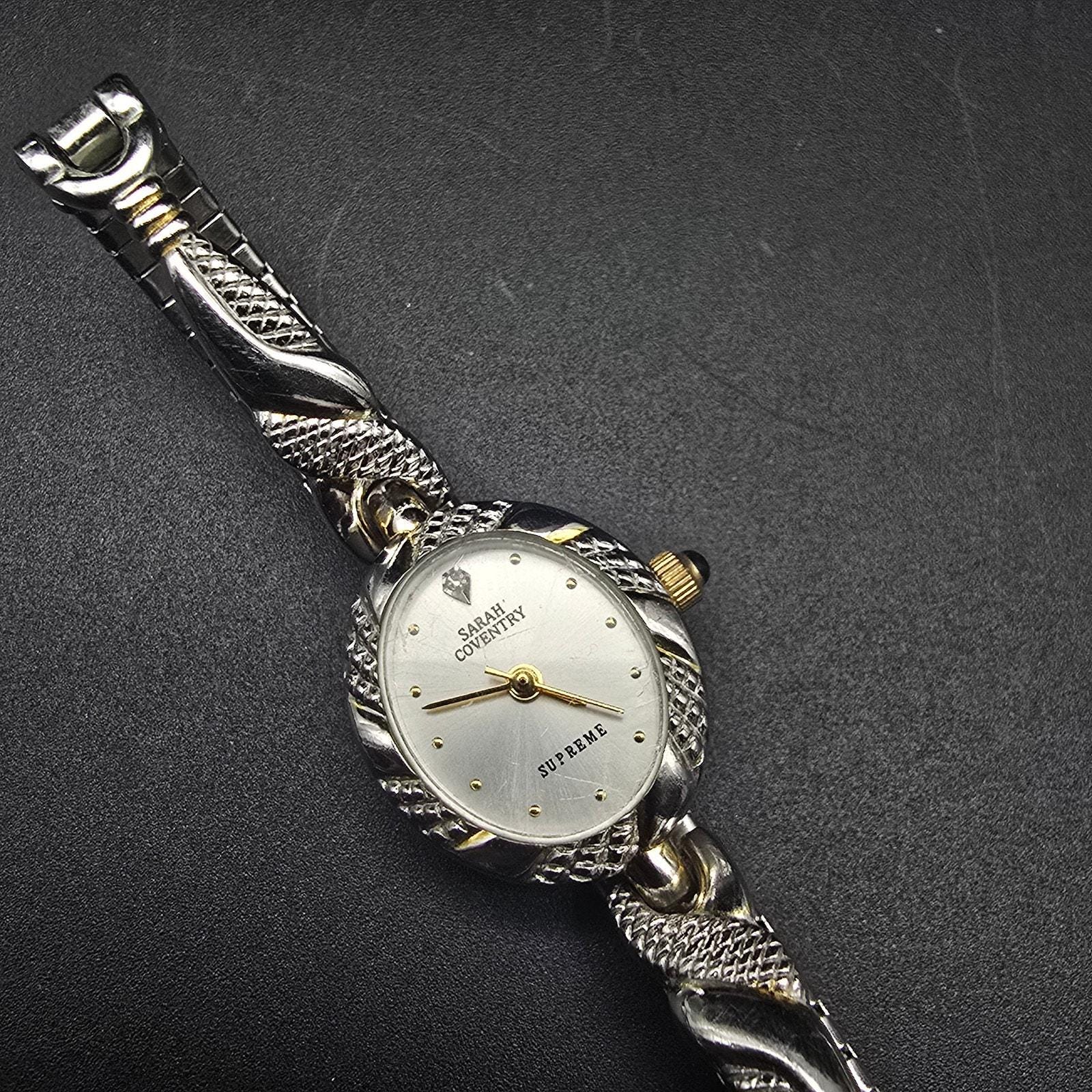 Sarah Coventry Silver Tone Quartz Watch Vintage Costume  display picture 2