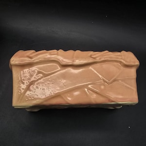 McCoy Pink Ivy Strap Planter Vintage USA Pottery Ceramic