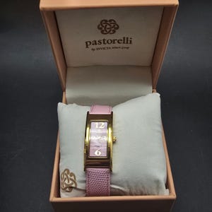 Women's Pastorelli by Invicta Watch Pink Gold Tone Rectangle In Box image 1