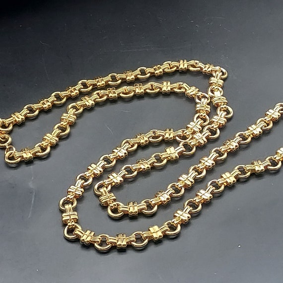 Trifari Gold Tone Chain Link Necklace Vintage Sig… - image 10