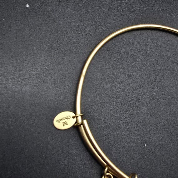Chrysalis Celestial Moon Charm Bangle Bracelet Go… - image 3