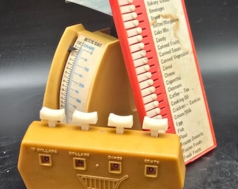 Vintage Kitchen Accessory Lot Hanson Dietetic Scale Grocery Tally Check List