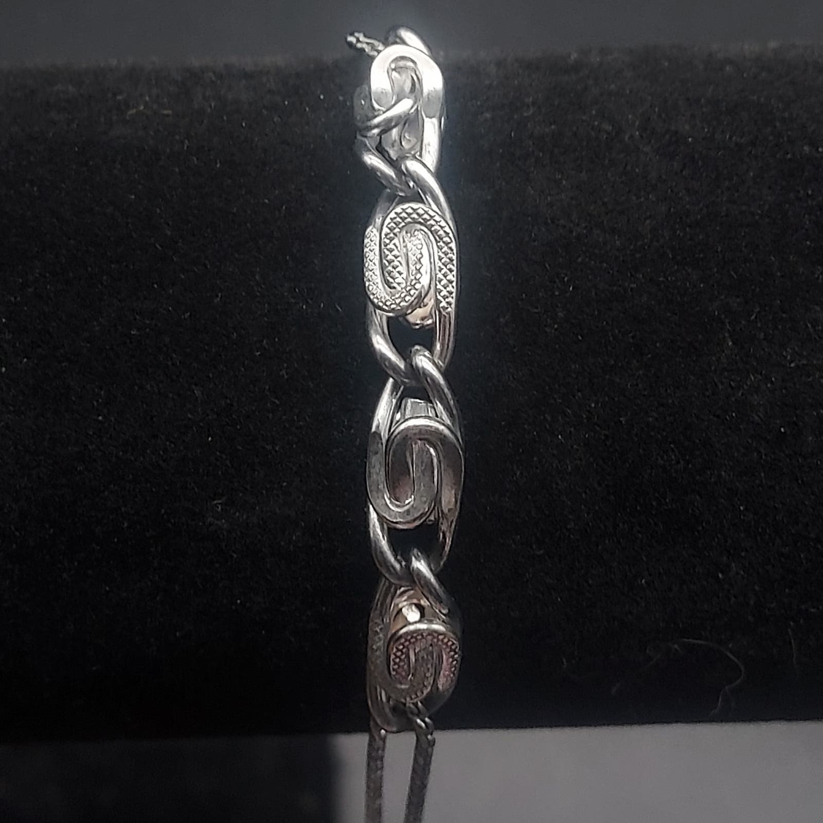 Vintage Goldette Bracelet Silver Tone Chain Costume Jewelry