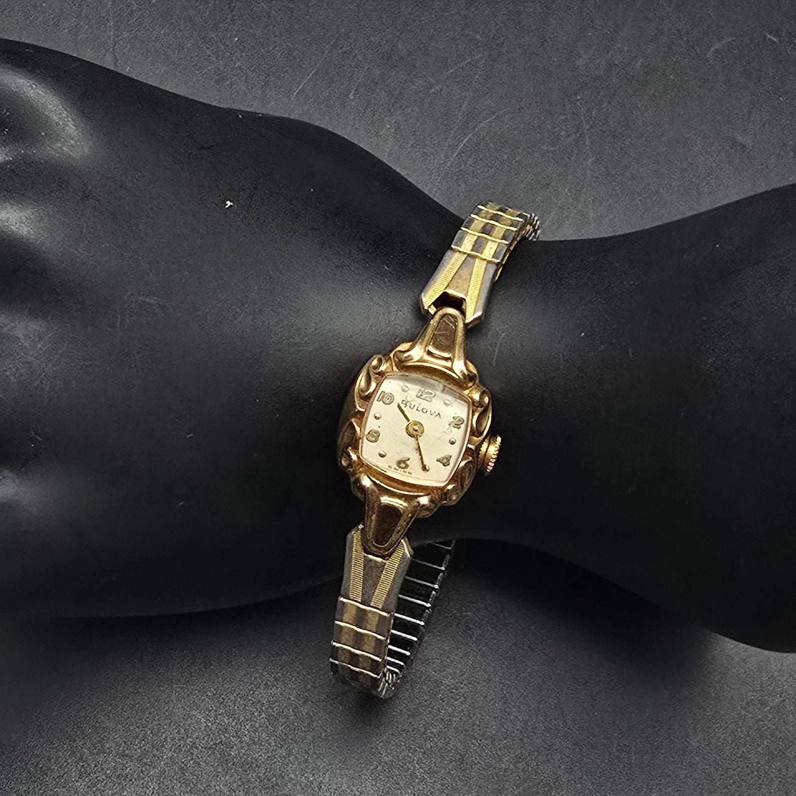 1953 Gold Filled Bulova L3 Self Winding Ladies Watch,  with safety chain Vintage il_fullxfull.7546821497_1ajk.jpg main image 4