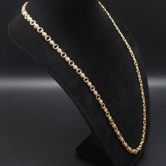 Trifari Gold Tone Chain Link Necklace Vintage Sig… - image 2