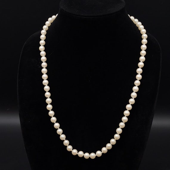 Monet 24 Inch Faux Pearl Necklace Cream Off White… - image 9