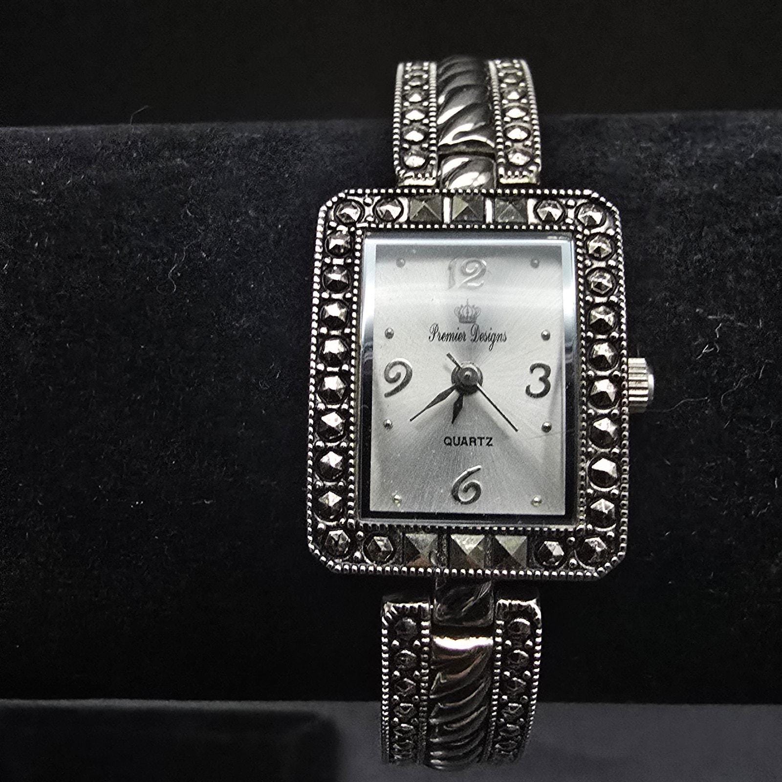 Premier Designs Silver Tone Wrist Watch Quartz WORKS Working  display picture 2
