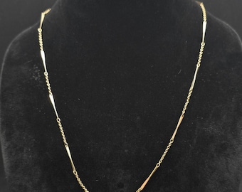 Avon 1977 Gold Tone Chainfall Necklace Panel Link Vintage Costume Jewelry qt2