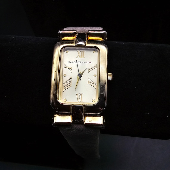 Isaac Mizrahi Live Wrist Watch Black Band Gold Tone  display picture 1