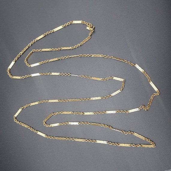 Vintage Monet Gold Tone Long Chain Necklace Costu… - image 5