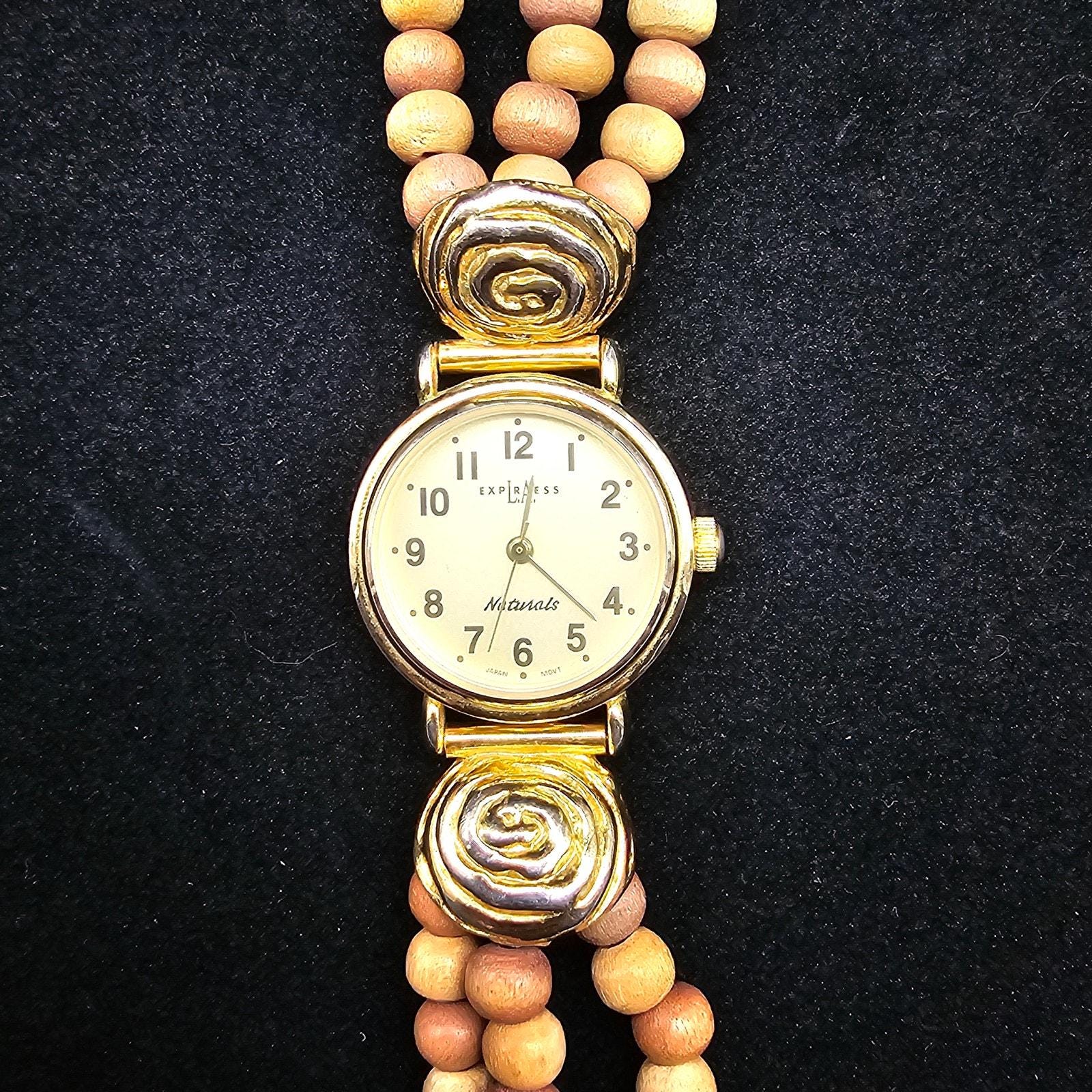 LA Express women\'s watch. Multi colored beaded band,. LAX206-070 PC21 Vintage La Express Watch - Etsy main image 3