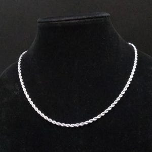 Monet Silver Tone Twisted Chain Necklace Vintage Costume Jewelry