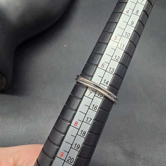 Oval Abalone Shell Slice Ring Silver Tone Size 6.… - image 5