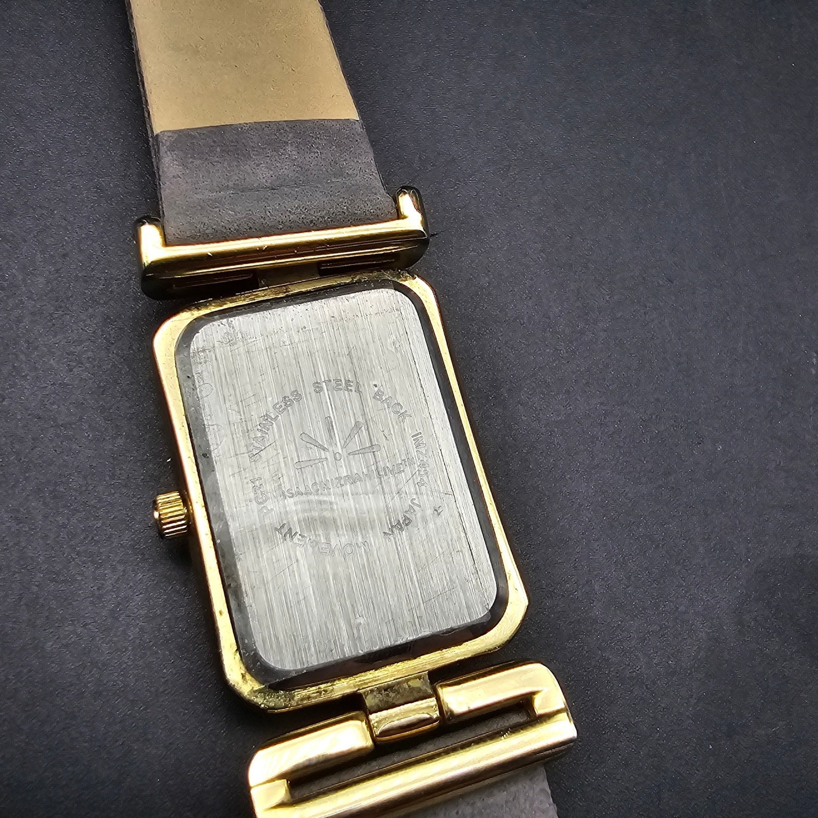 Isaac Mizrahi Live Wrist Watch Black Band Gold Tone 