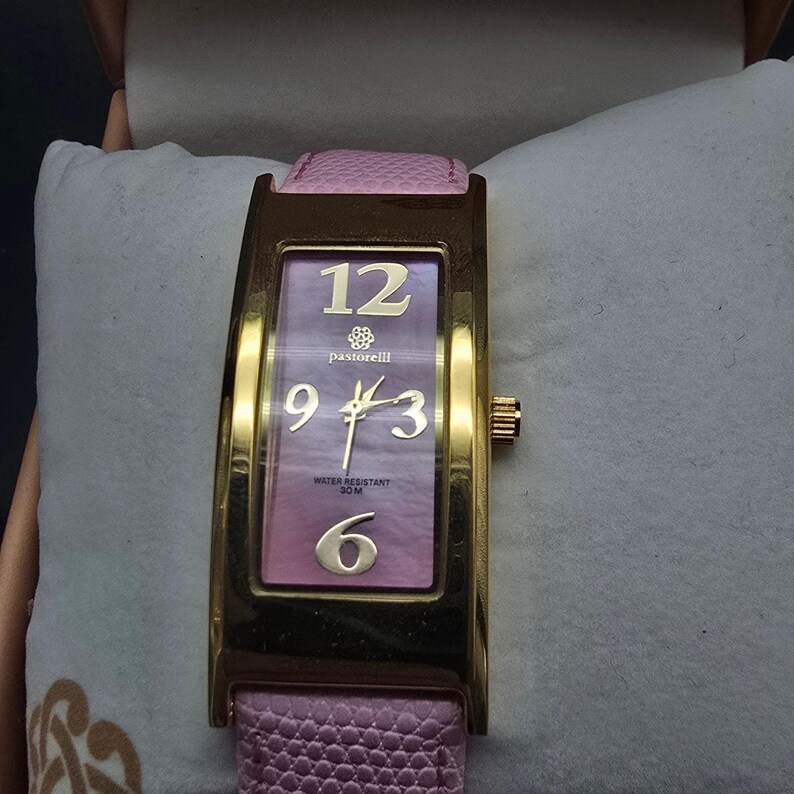 Women's Pastorelli by Invicta Watch Pink Gold Tone Rectangle In Box image 5
