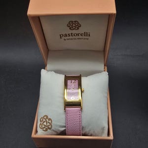 Women's Pastorelli by Invicta Watch Pink Gold Tone Rectangle In Box image 8