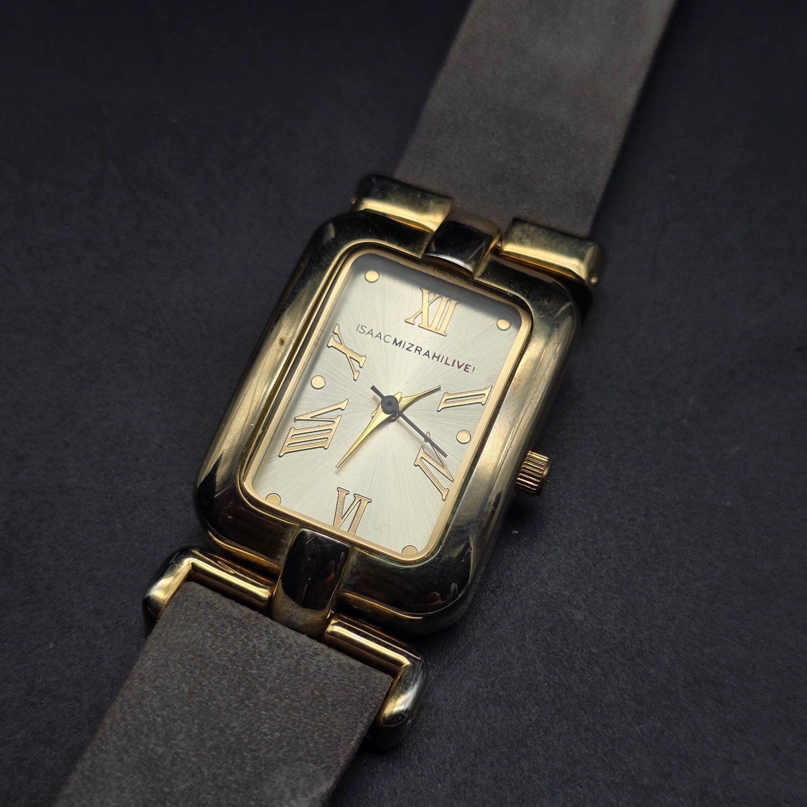 Isaac Mizrahi Live Wrist Watch Black Band Gold Tone  display picture 3