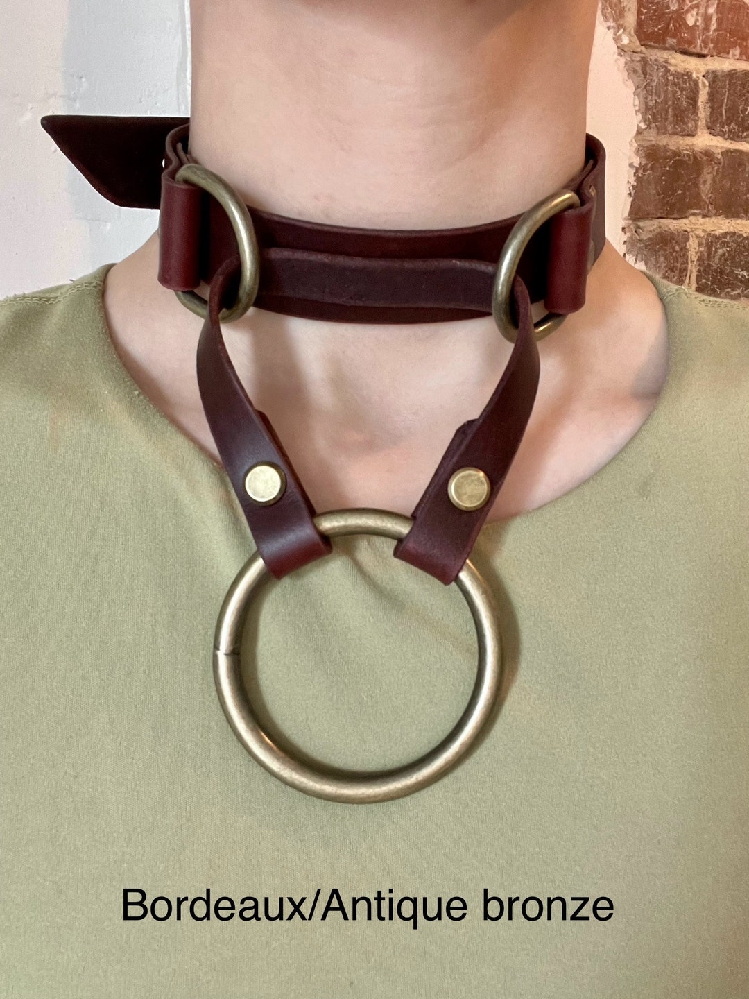 The Pull Collar choke Collar V.1, Bronze Hardware - Etsy