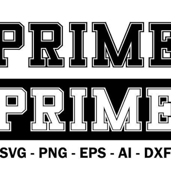 Prime SVG, Png,Eps,Dxf Digital Clipart, Great for Viny Decals, Stickers